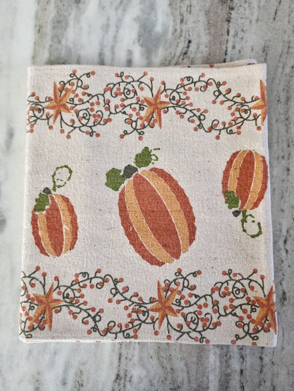 Farmhouse Country Fall Pumpkin Table Runners, Set of 2